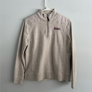Vineyard Vines Light Gray Zip-Up Sweater